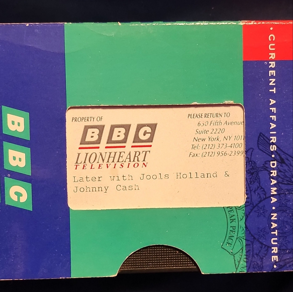 Rare Johnny Cash with Jools Holland BBC Promo VHS Collectible